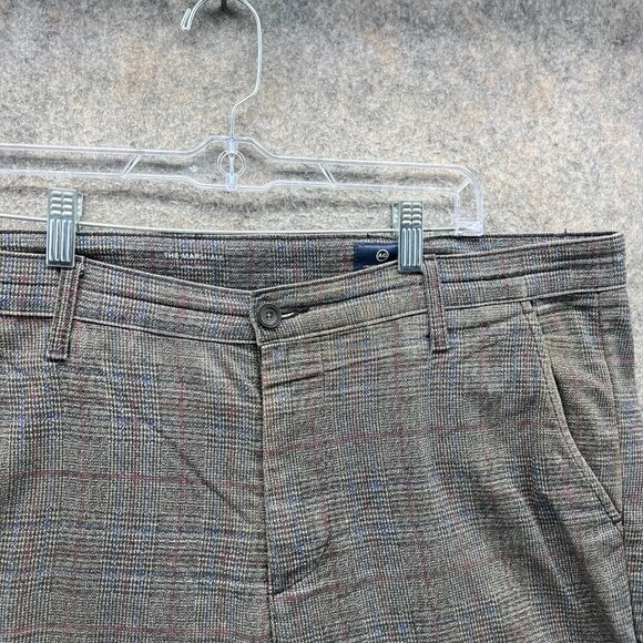 Adriano Goldschmied Dress Pants Mens 36R Gray Houndstooth South Gate Check - Picture 5 of 14